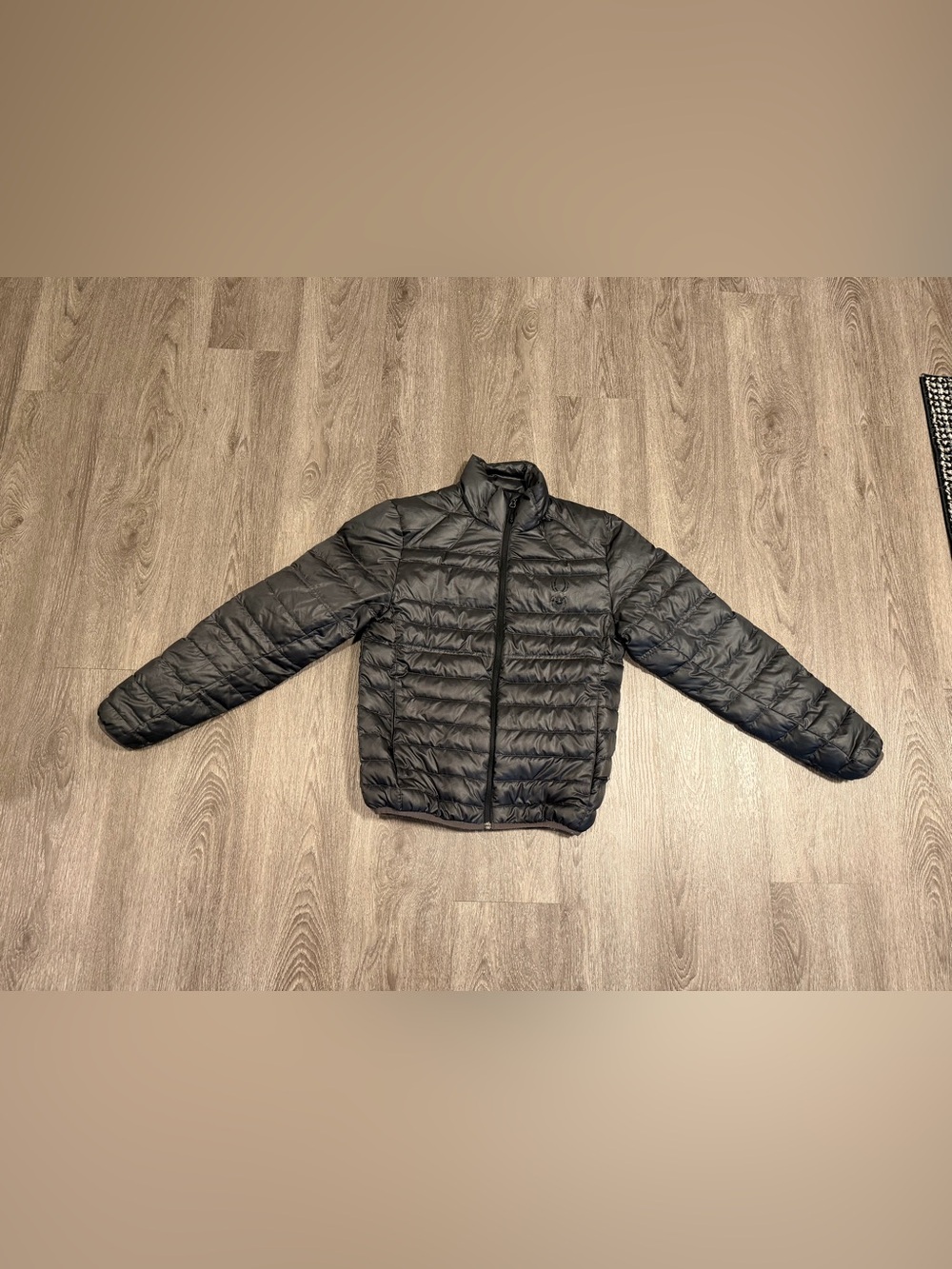 Spyder Pelmo Down Jacket Mens Small Black Insulated Light Pack Quilted Puffer